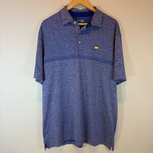 Masters Tech Golf Polo Shirt Mens Large Blue  Performance Augusta National